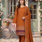 Women's Unstitched Navy 5 Pcs Self Jacquard Sequins Embroidered Suit