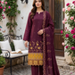 Women's Unstitched Olive Green 5 Pcs Self Jacquard Sequins Embroidered Suit