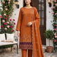 Women's Unstitched Olive Green 5 Pcs Self Jacquard Sequins Embroidered Suit