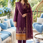 Women's Unstitched Orange 5 Pcs Self Jacquard Sequins Embroidered Suit