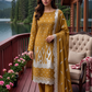Women's Unstitched Navy 5 Pcs Self Jacquard Sequins Embroidered Suit