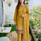 Women's Unstitched Olive Green 5 Pcs Self Jacquard Sequins Embroidered Suit