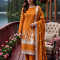 Women's Unstitched Navy 5 Pcs Self Jacquard Sequins Embroidered Suit