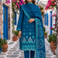 Women's Unstitched Olive Green 5 Pcs Self Jacquard Sequins Embroidered Suit
