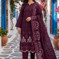 Women's Unstitched Olive Green 5 Pcs Self Jacquard Sequins Embroidered Suit
