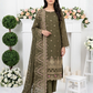 Women's Unstitched Terracotta 5 Pcs Self Jacquard Sequins Embroidered Suit