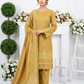 Women's Unstitched Terracotta 5 Pcs Self Jacquard Sequins Embroidered Suit