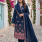 Women's Unstitched Black 5 Pcs Self Jacquard Sequins Embroidered Suit