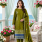 Women's Unstitched Purple 5 Pcs Self Jacquard Sequins Embroidered Suit
