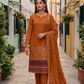 Women's Unstitched burgundy 5 Pcs Self Jacquard Sequins Embroidered Suit