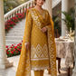 Women's Unstitched Purple 5 Pcs Self Jacquard Sequins Embroidered Suit
